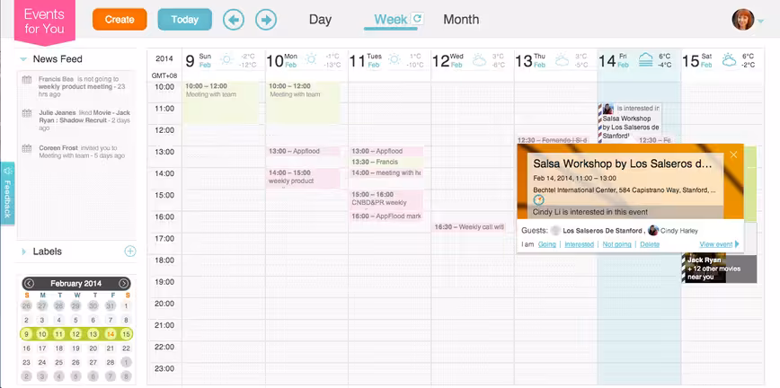 Kiwi Calendar Agenda View