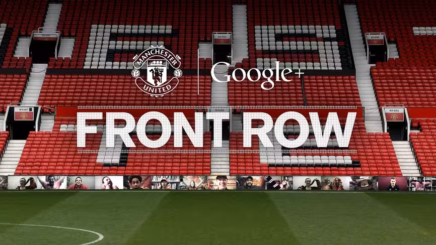 Manchester United and Google 'Front Row' initiative in action (credit Manchester United)