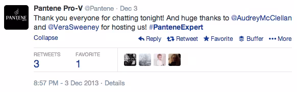 Twitter Chat Pantene