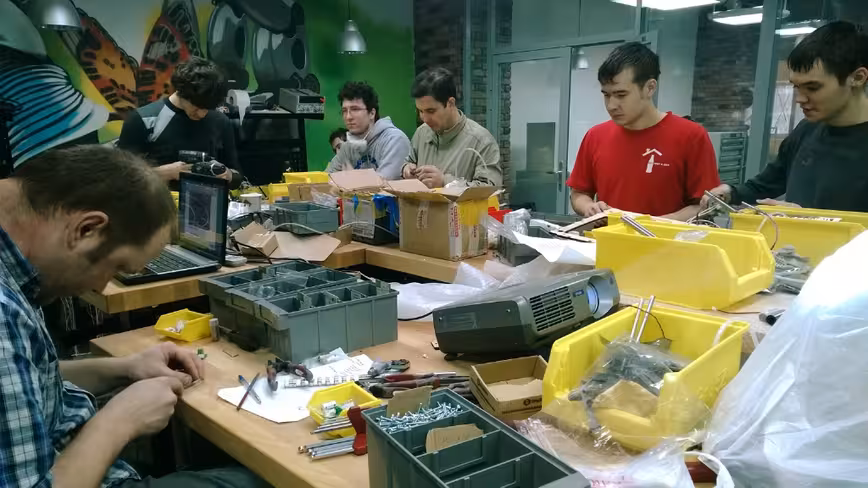 A hardware startup at work