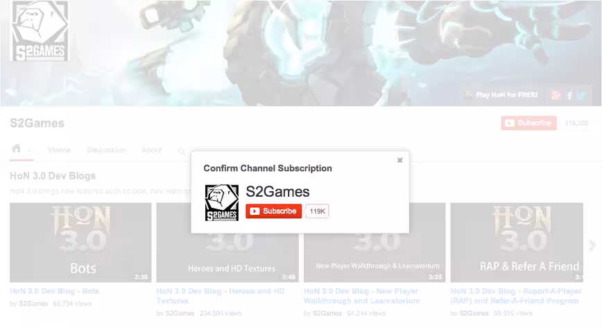 youtube popup