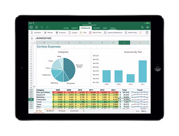 Excel for iPad