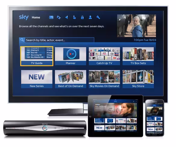 TV Home page across devices