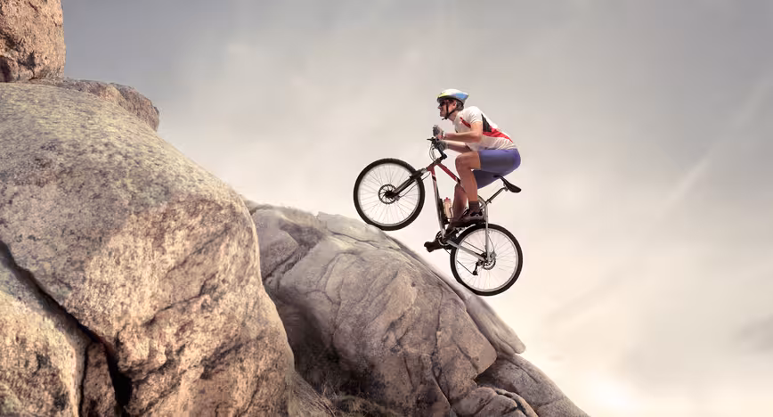 bicycling uphill