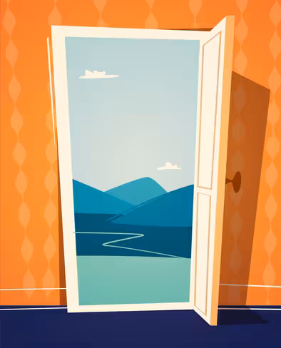 Open Door Illustration by Doremi