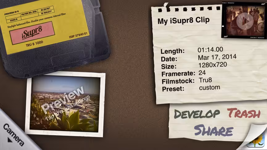 iSupr8 video app for iPhone