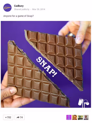 Cadbury Google Plus