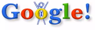 The very first Google Doodle, from August 30, 1998