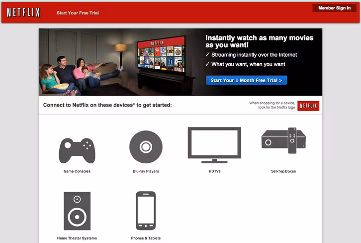 Netflix Landing Page