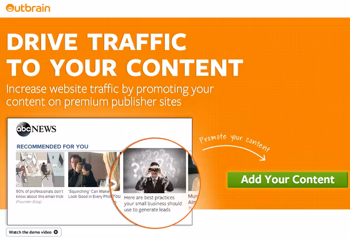 Outbrain Landing Page