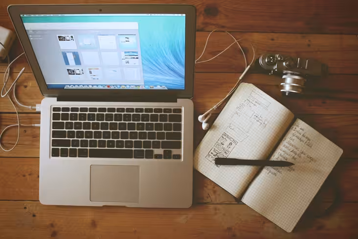 laptop work desk notebook