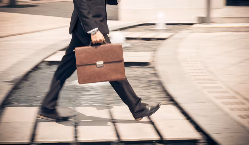 running to work late