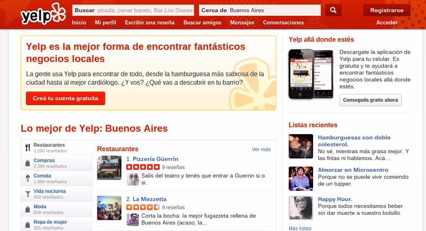 yelp argentina