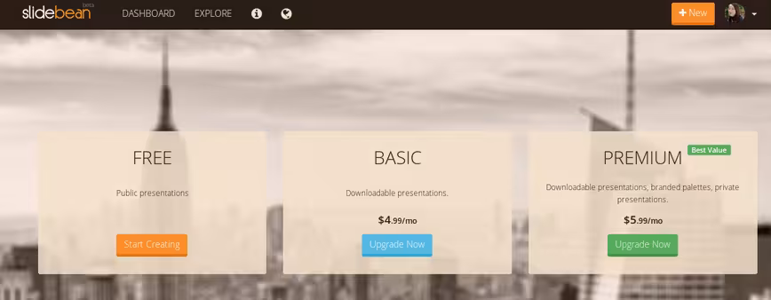slidebean pricing