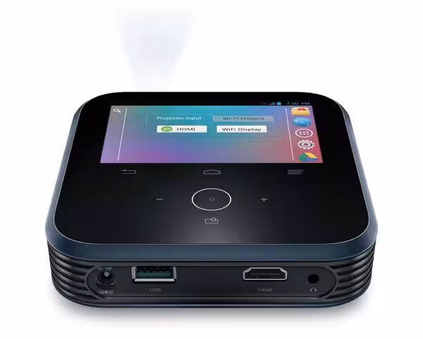 ZTE Projector on stand back