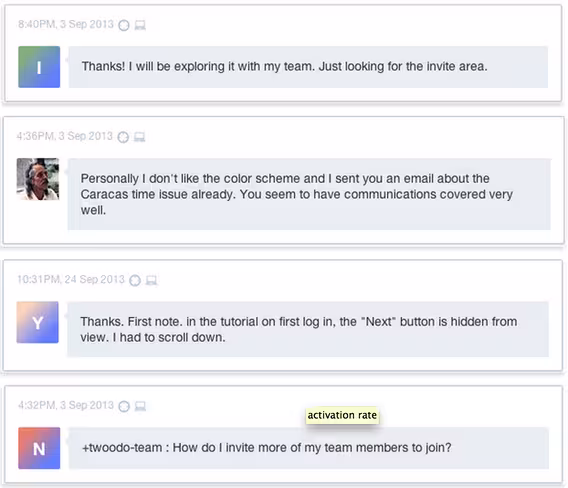 twoodo feedback