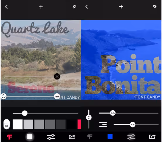 Fontcandy to write on pictures