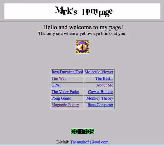mark-zuckerberg-first-website