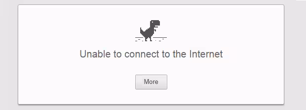 Old unable to connect to the internet page