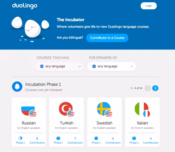 Language Incubator Homepage