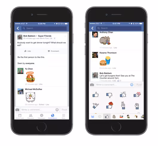 Stickers in Comments