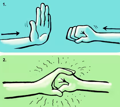 awkward handshake