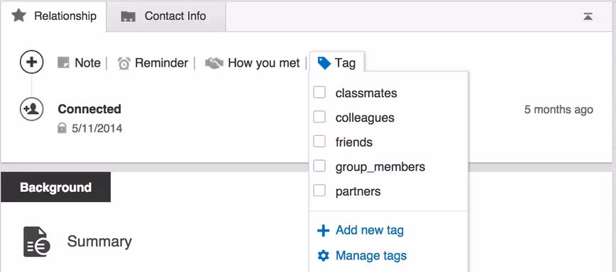 linkedin tags