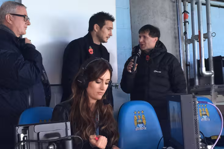 City player Frank Lampard is interviewed for City TV Live.