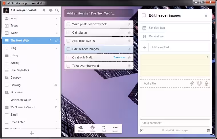 Wunderlist Windows 7