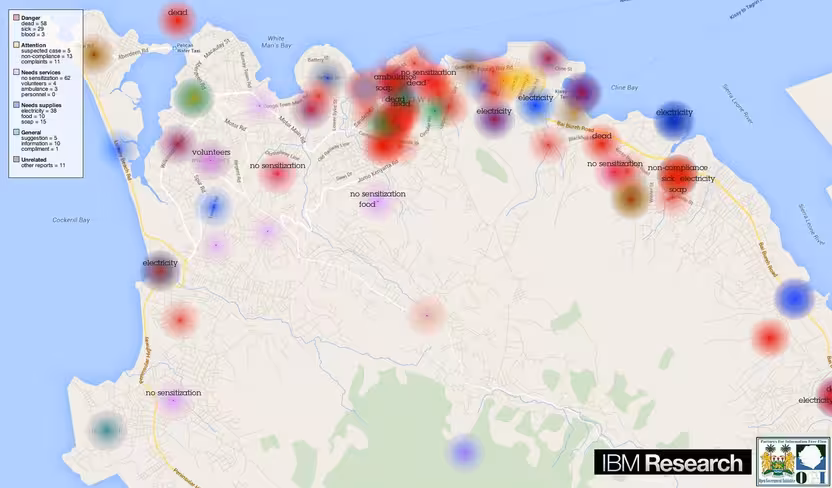 Ebola Heat Map via IBM