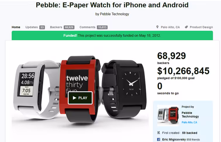 pebble kickstarter