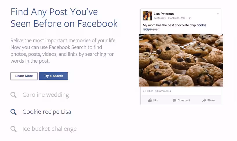 Facebook cookies