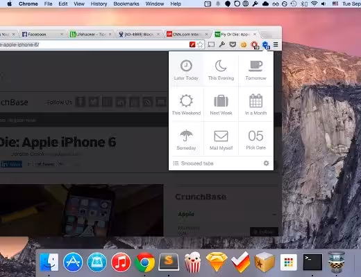 Tab Snooze Chrome extension