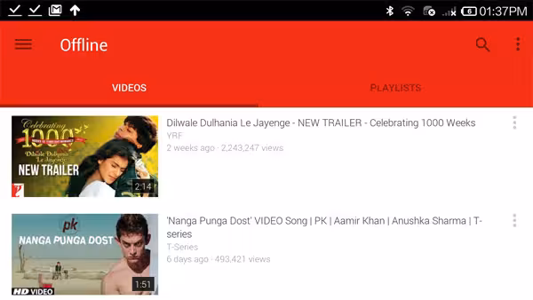 YouTube offline