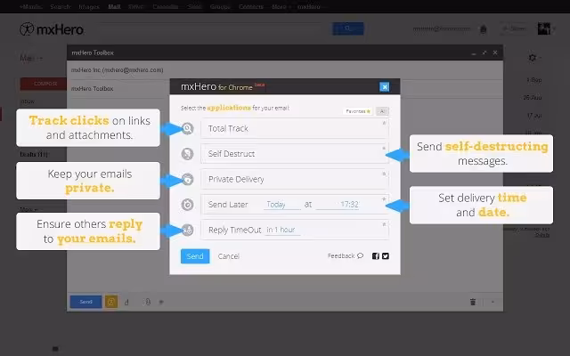 mxHero Chrome extension
