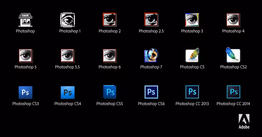 Photoshop Icons Through the Years
