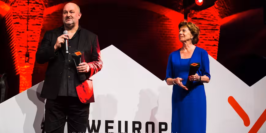 Neelie Kroes and Werner Vogels honored with lifetime achievement awards at TNW Europe Conference