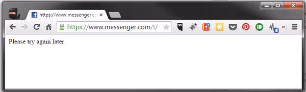 FB Messenger down