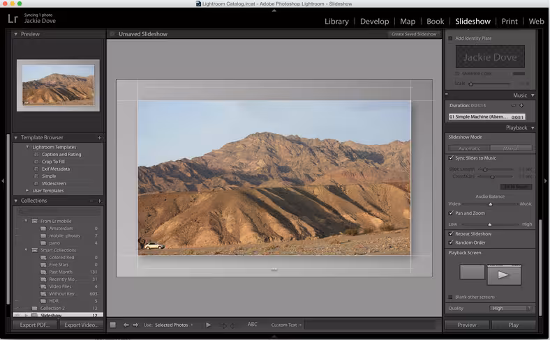 Lightroom6 slideshow
