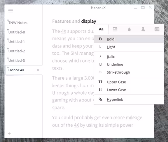 Write screen 2
