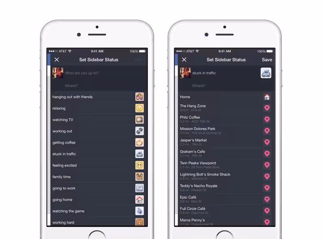 facebook status messenger