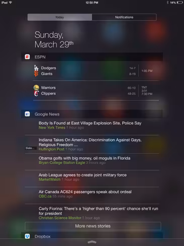 iOS widgets
