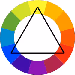 Triadic color wheel