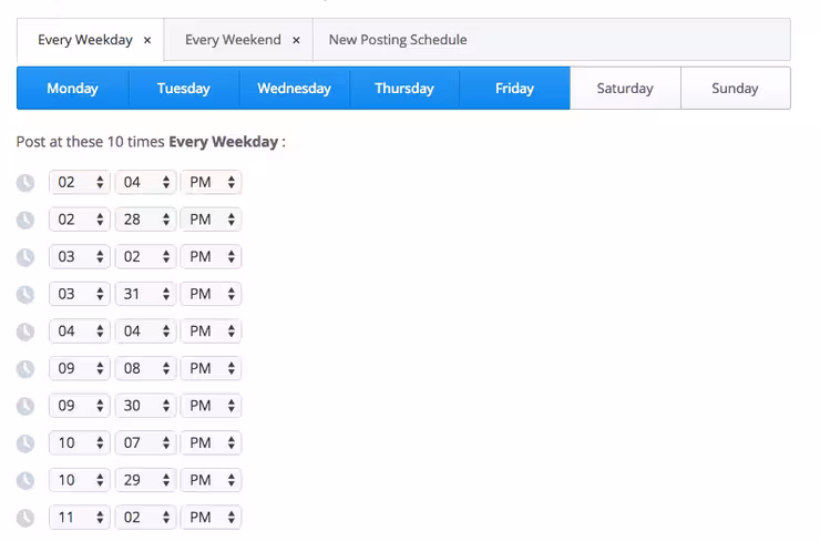 Buffers-Pinterest-schedule-for-weekdays