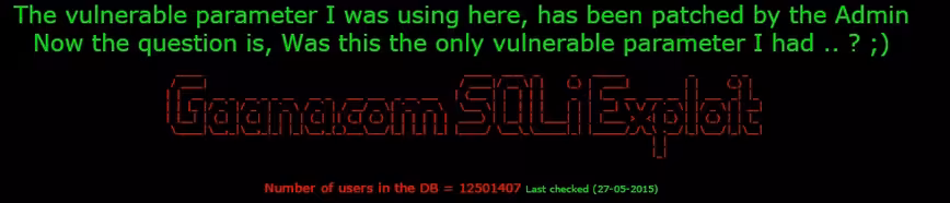 Gaana site hack