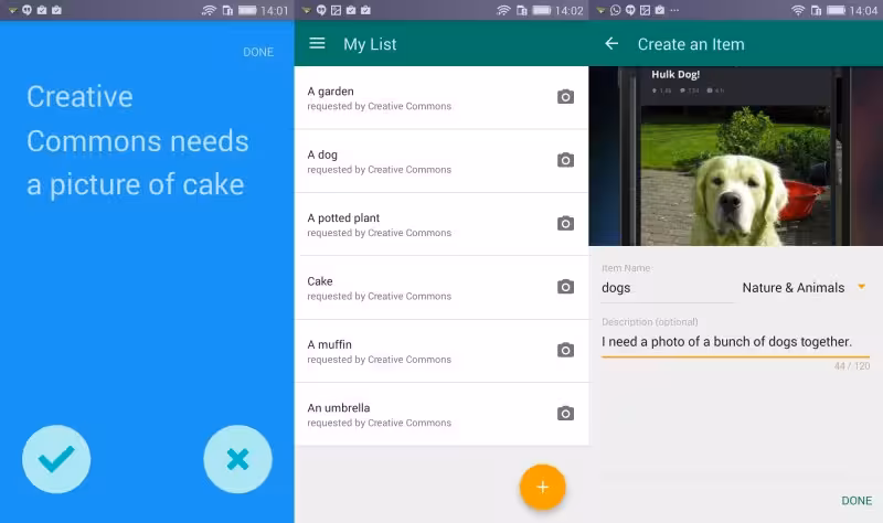 Creative Commons' The List app (Android beta)