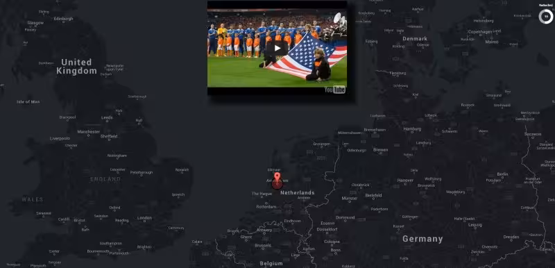 YouTube Map Explorer screen
