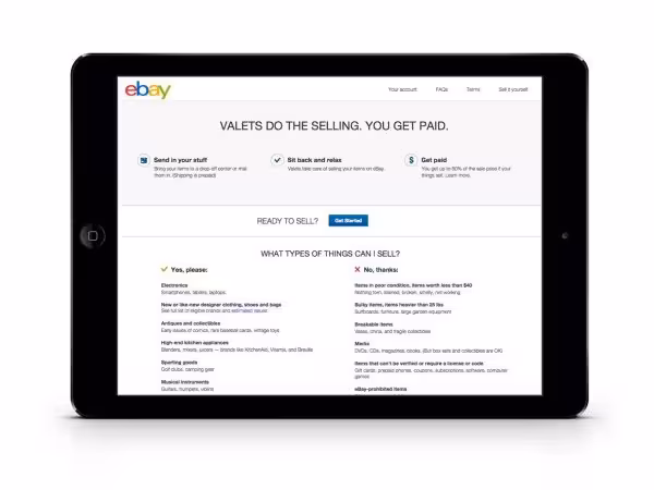 eBay Valet iPad