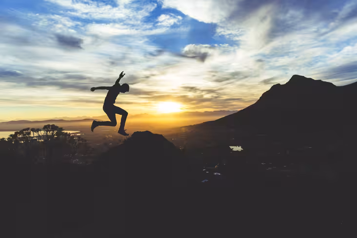 silhouette jump