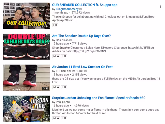 sneaker youtube